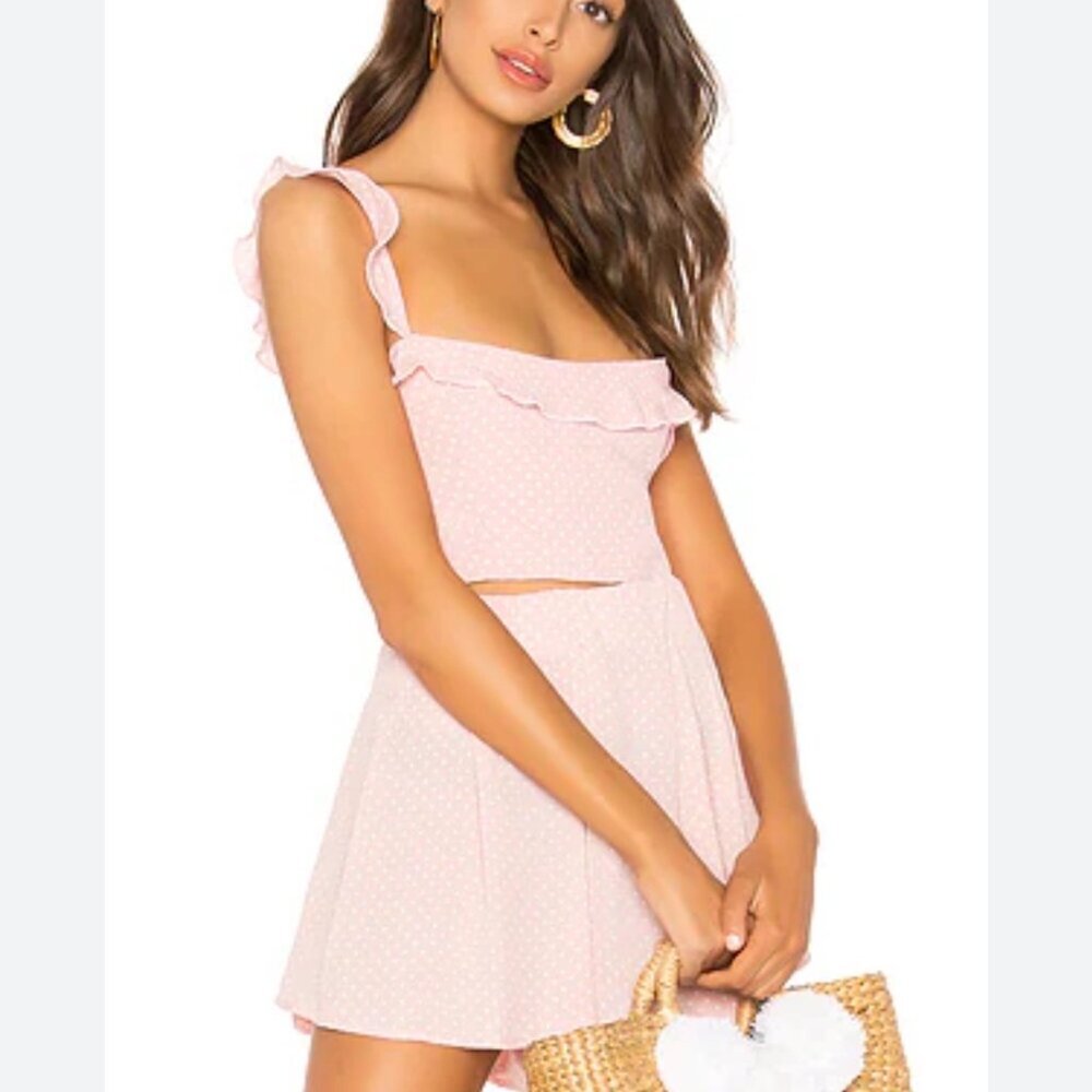 Blue Life Perfect Crush Top in Pink Lemonade Dot